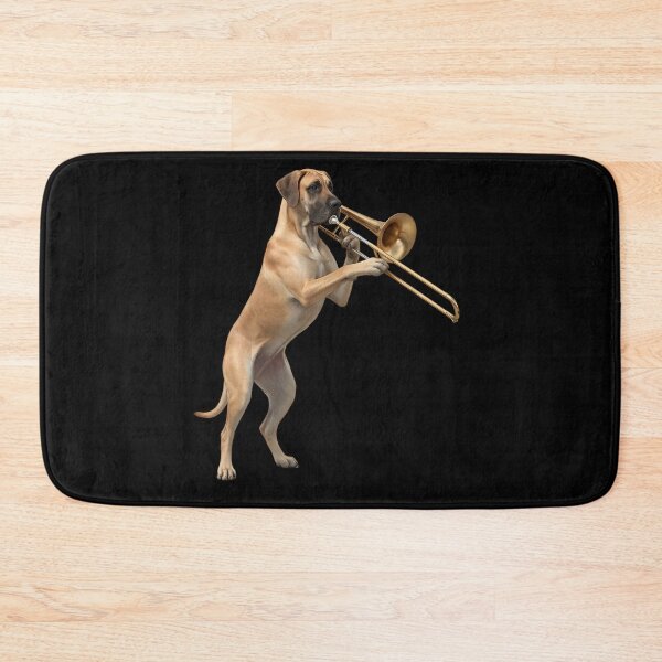 Item preview, Great Dane Playing Trombone Player Trombonist Dog Lover designed and sold by DoodleTortle.