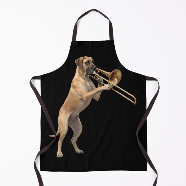 Item preview, Great Dane Playing Trombone Player Trombonist Dog Lover designed and sold by DoodleTortle.