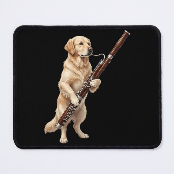 Item preview, Golden Retriever Playing Bassoon Player Bassoonist Dog Lover designed and sold by TerryConnells.