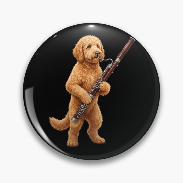 Item preview, Goldendoodle Playing Bassoon Player Bassoonist Dog Lover designed and sold by TerryConnells.