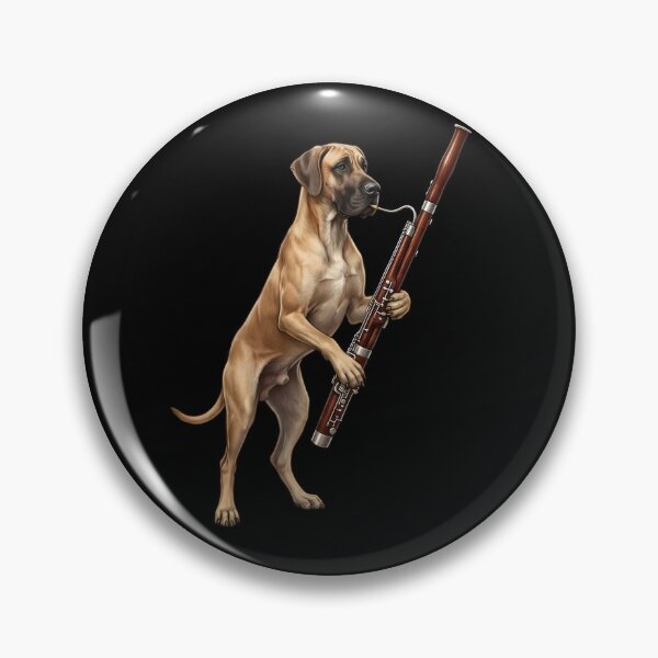 Item preview, Great Dane Playing Bassoon Player Bassoonist Dog Lover designed and sold by TerryConnells.