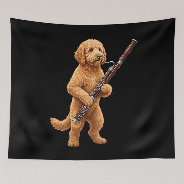 Item preview, Goldendoodle Playing Bassoon Player Bassoonist Dog Lover designed and sold by TerryConnells.