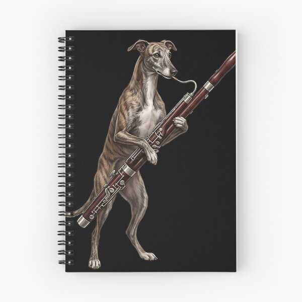 Item preview, Greyhound Playing Bassoon Player Bassoonist Dog Lover designed and sold by TerryConnells.