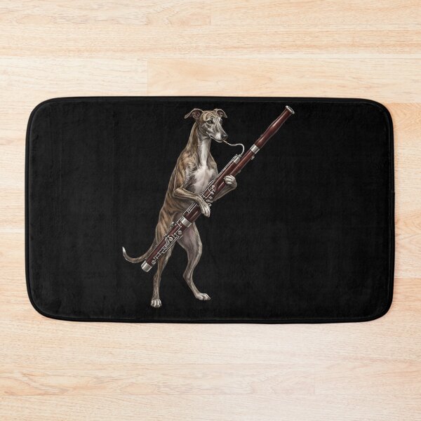 Item preview, Greyhound Playing Bassoon Player Bassoonist Dog Lover designed and sold by TerryConnells.