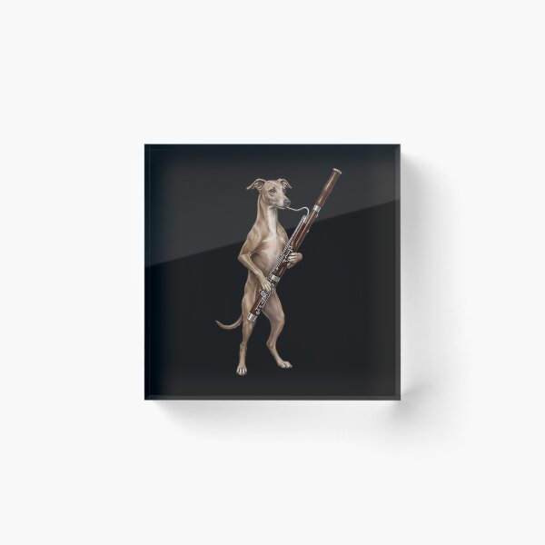Item preview, Italian Greyhound Playing Bassoon Player Bassoonist Dog Lover designed and sold by TerryConnells.