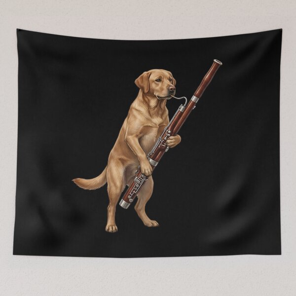 Item preview, Labrador Retriever Playing Bassoon Player Bassoonist Dog Lover designed and sold by TerryConnells.