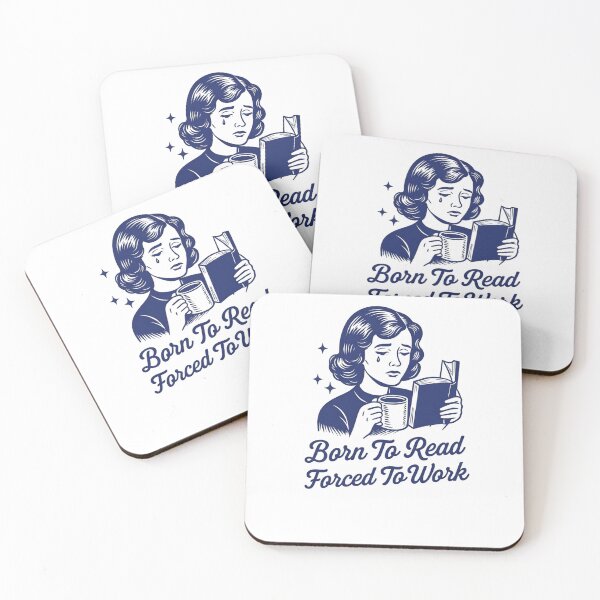 Item preview, Born To Read Forced To Work designed and sold by krystalRomanart.
