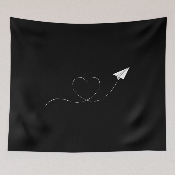 Item preview, Minimalist Paper Airplane Heart – Travel Love & Wanderlust Design designed and sold by Fuechse.