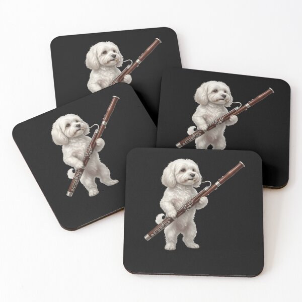 Item preview, Maltese Playing Bassoon Player Bassoonist Dog Lover designed and sold by TerryConnells.