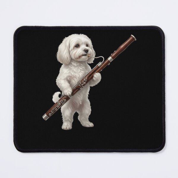 Item preview, Maltese Playing Bassoon Player Bassoonist Dog Lover designed and sold by TerryConnells.