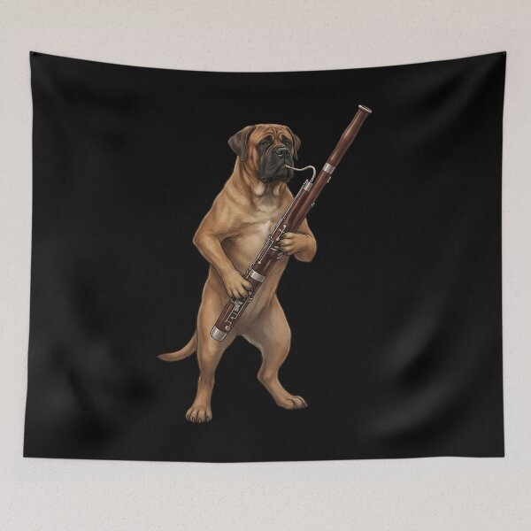 Item preview, Mastiff Playing Bassoon Player Bassoonist Dog Lover designed and sold by TerryConnells.
