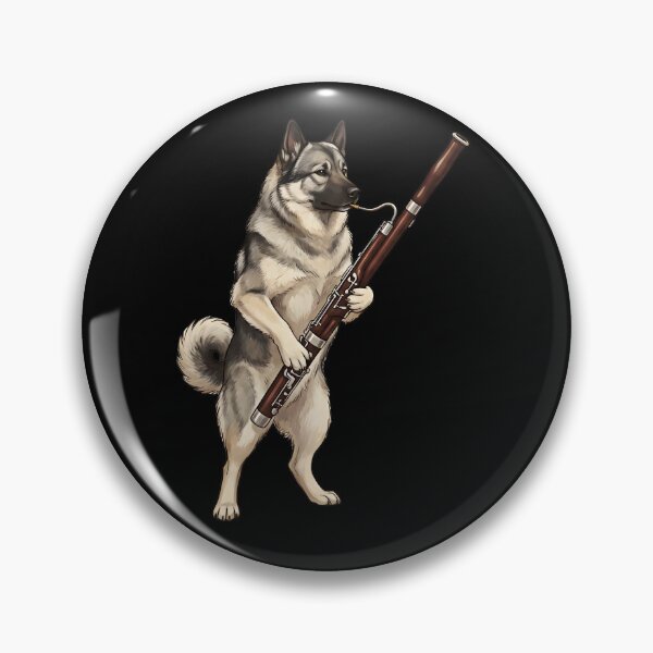 Item preview, Norwegian Elkhound Playing Bassoon Player Bassoonist Dog Lover designed and sold by TerryConnells.
