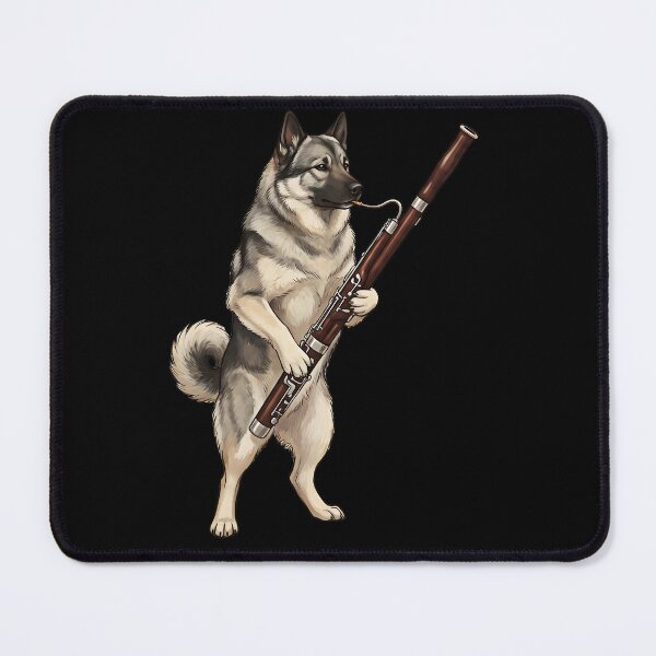 Item preview, Norwegian Elkhound Playing Bassoon Player Bassoonist Dog Lover designed and sold by TerryConnells.