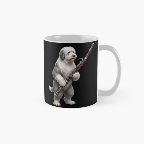 Item preview, Old English Sheepdog Playing Bassoon Player Bassoonist Dog Lover designed and sold by TerryConnells.
