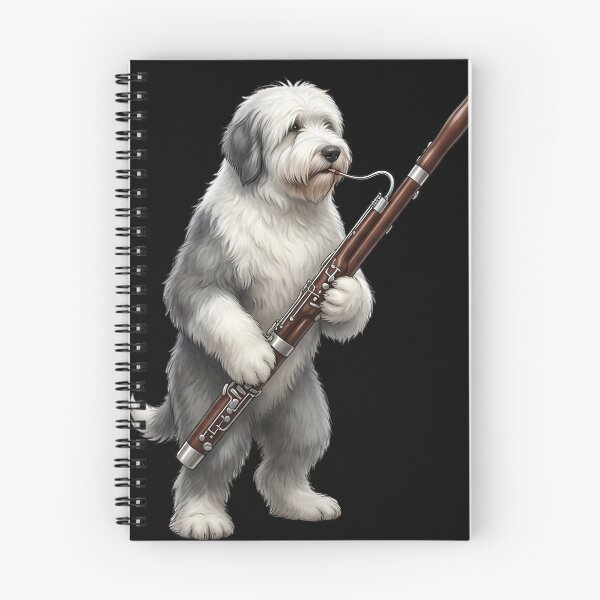 Item preview, Old English Sheepdog Playing Bassoon Player Bassoonist Dog Lover designed and sold by TerryConnells.
