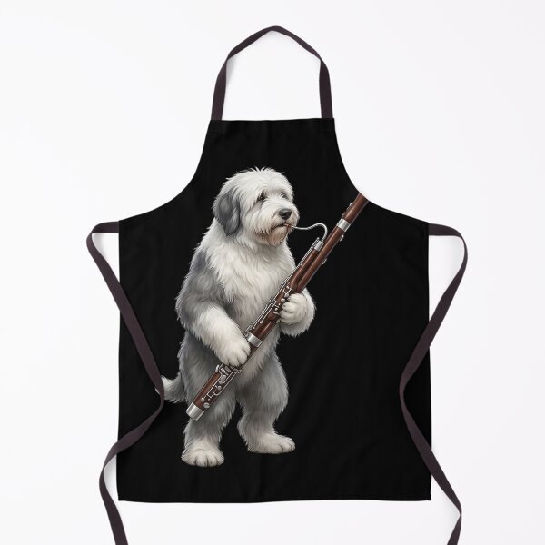 Item preview, Old English Sheepdog Playing Bassoon Player Bassoonist Dog Lover designed and sold by TerryConnells.