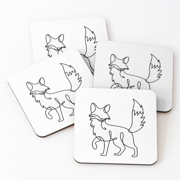 Item preview, Human friend, fox, silhouette, white, black, minimalistic design designed and sold by wizard-work.