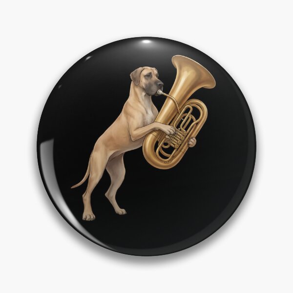 Item preview, Great Dane Playing Tuba Player Tubaist Dog Lover designed and sold by DoodleTortle.