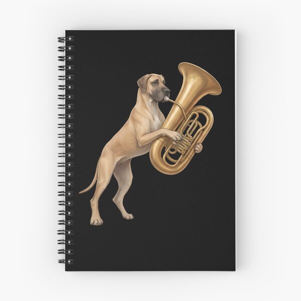 Item preview, Great Dane Playing Tuba Player Tubaist Dog Lover designed and sold by DoodleTortle.