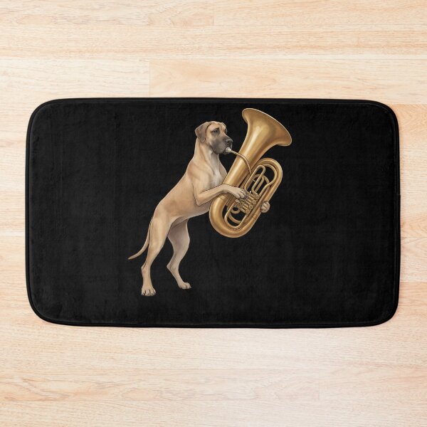 Item preview, Great Dane Playing Tuba Player Tubaist Dog Lover designed and sold by DoodleTortle.