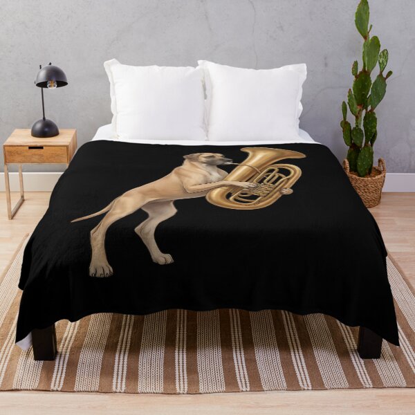 Item preview, Great Dane Playing Tuba Player Tubaist Dog Lover designed and sold by DoodleTortle.