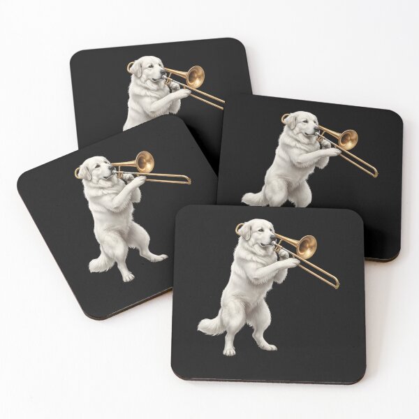 Item preview, Great Pyrenees Playing Trombone Player Trombonist Dog Lover designed and sold by DoodleTortle.