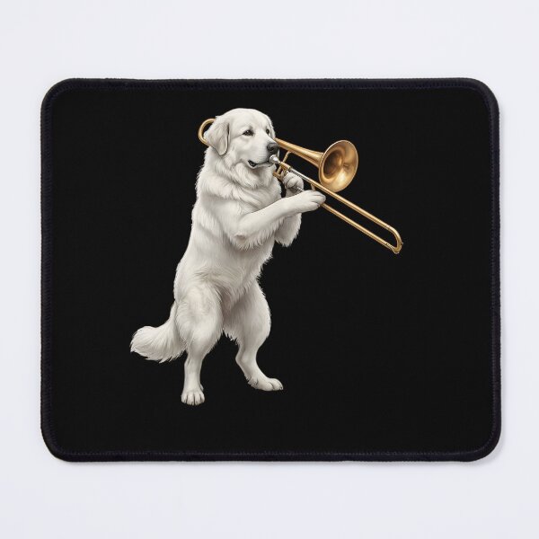 Item preview, Great Pyrenees Playing Trombone Player Trombonist Dog Lover designed and sold by DoodleTortle.
