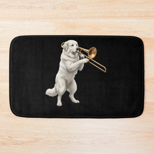 Item preview, Great Pyrenees Playing Trombone Player Trombonist Dog Lover designed and sold by DoodleTortle.