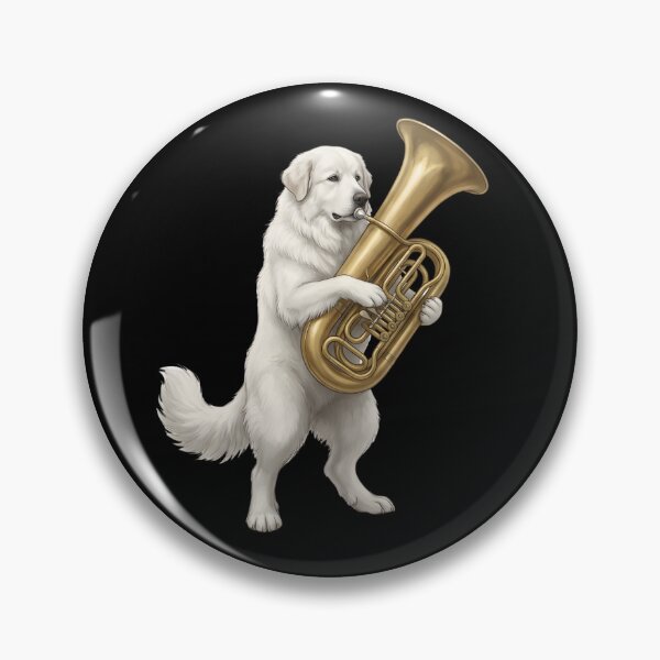 Item preview, Great Pyrenees Playing Tuba Player Tubaist Dog Lover designed and sold by DoodleTortle.