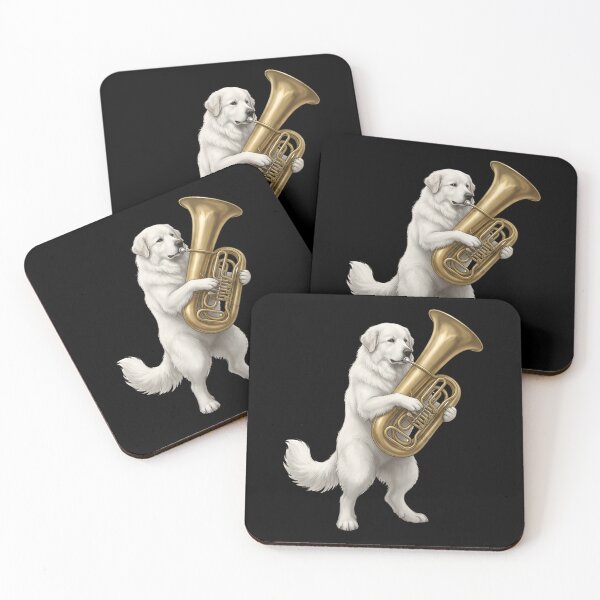 Item preview, Great Pyrenees Playing Tuba Player Tubaist Dog Lover designed and sold by DoodleTortle.