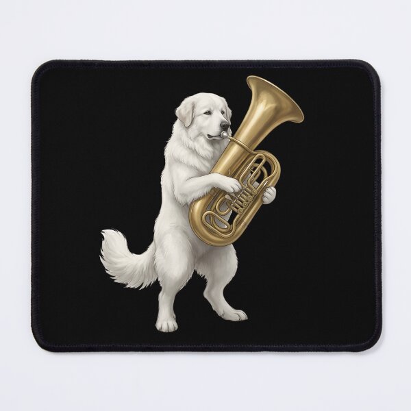 Item preview, Great Pyrenees Playing Tuba Player Tubaist Dog Lover designed and sold by DoodleTortle.