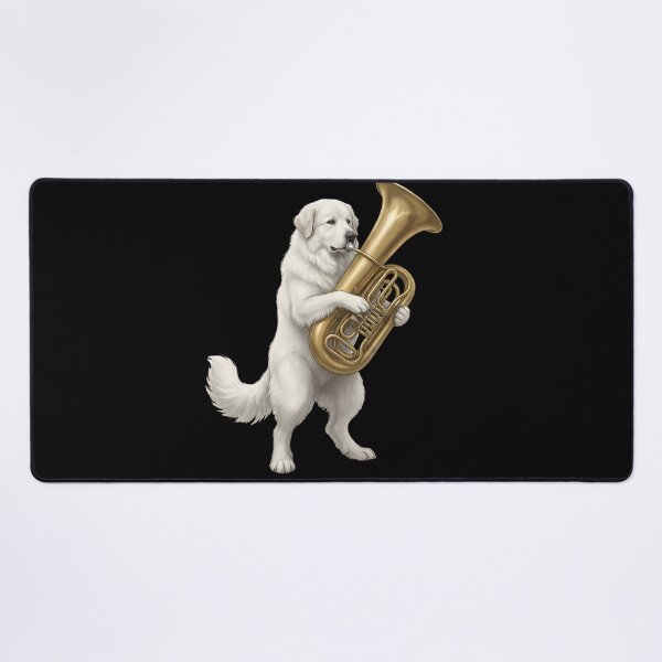 Item preview, Great Pyrenees Playing Tuba Player Tubaist Dog Lover designed and sold by DoodleTortle.
