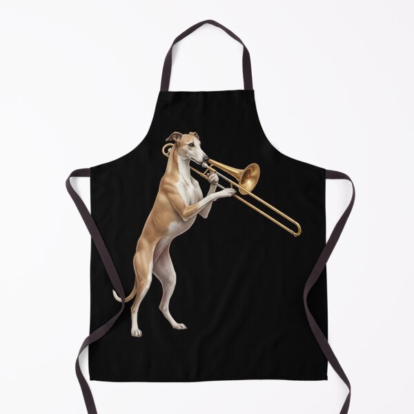 Item preview, Greyhound Playing Trombone Player Trombonist Dog Lover designed and sold by DoodleTortle.
