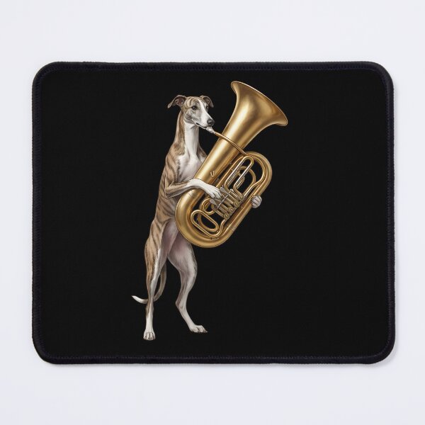 Item preview, Greyhound Playing Tuba Player Tubaist Dog Lover designed and sold by DoodleTortle.