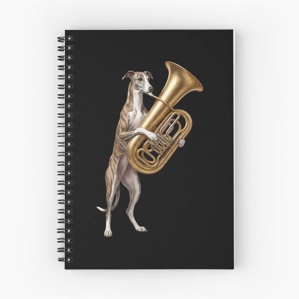 Item preview, Greyhound Playing Tuba Player Tubaist Dog Lover designed and sold by DoodleTortle.