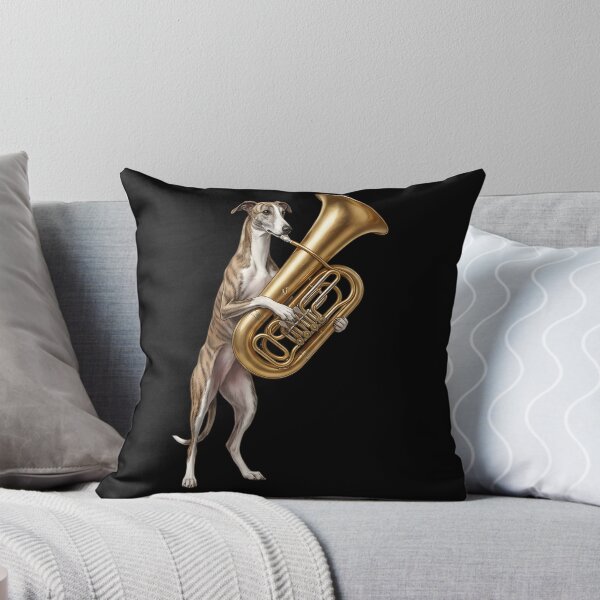 Item preview, Greyhound Playing Tuba Player Tubaist Dog Lover designed and sold by DoodleTortle.