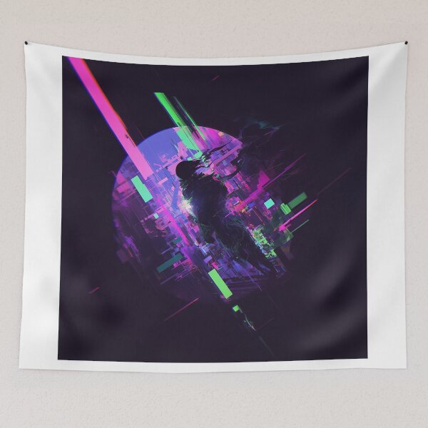 Item preview, Neon Glitch Fragmented Design designed and sold by Christian Weiss.