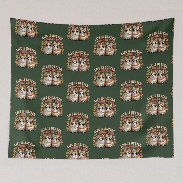 Item preview,  Life Is Better With Guinea Pigs Retro Groovy | Funny Guinea Pig Lover Gift designed and sold by tamdevo1.