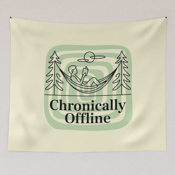 Item preview, Chronically Offline Minimalist Nature Line Art Gift designed and sold by Zayavca.
