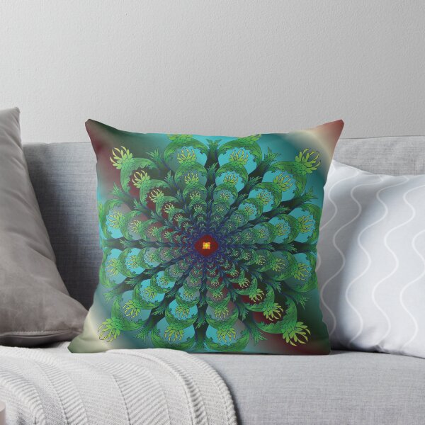 Item preview, Ocean Emerald Leaf Mandala designed and sold by OIL Pattern Design .