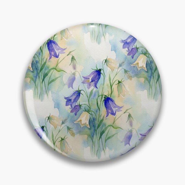Item preview, Watercolour Bluebell Floral Botanical Pattern designed and sold by Aurea Geometry.