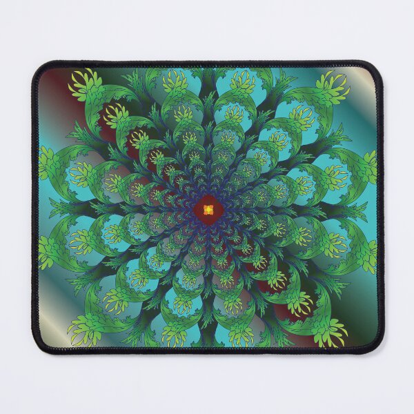 Item preview, Ocean Emerald Leaf Mandala designed and sold by OIL Pattern Design .
