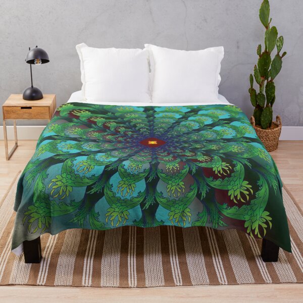 Item preview, Ocean Emerald Leaf Mandala designed and sold by OIL Pattern Design .