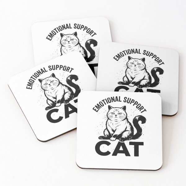 Item preview, Emotional Support Cat Design, Funny Cat Lover Gift, Cute Cat Meme Graphic Tee designed and sold by AsturShop.