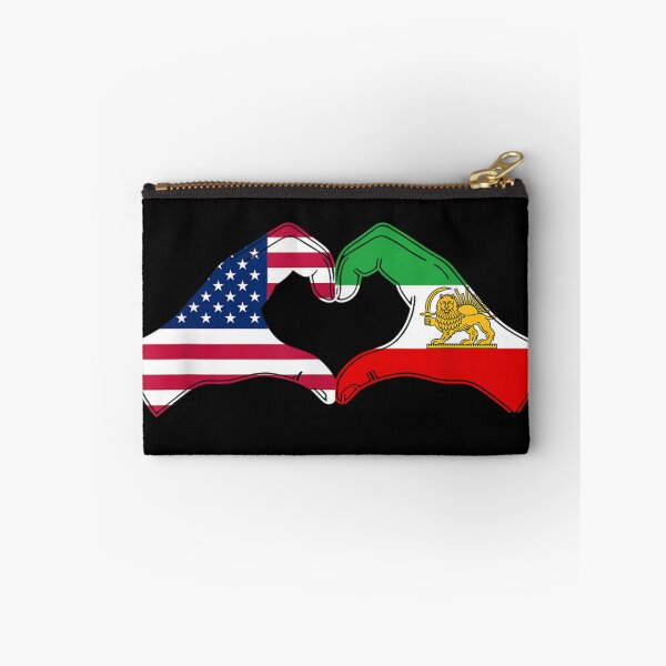 Item preview, Iranian American Heritage USA Iran Lion and Sun Flag Heart Love designed and sold by MiteKangerin.