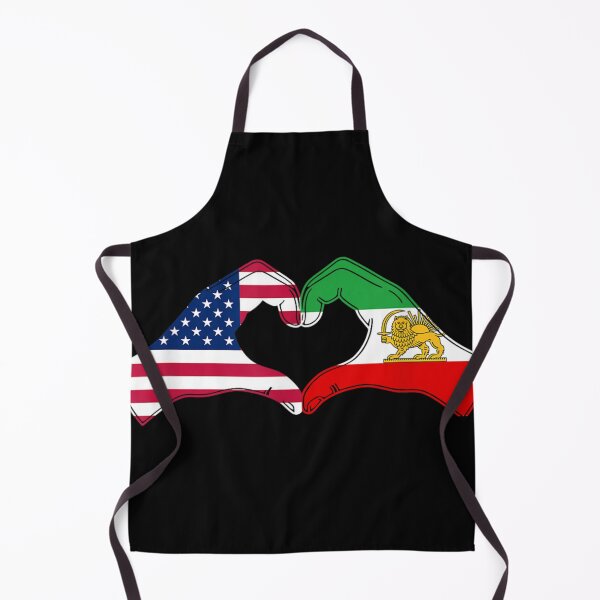 Item preview, Iranian American Heritage USA Iran Lion and Sun Flag Heart Love designed and sold by MiteKangerin.