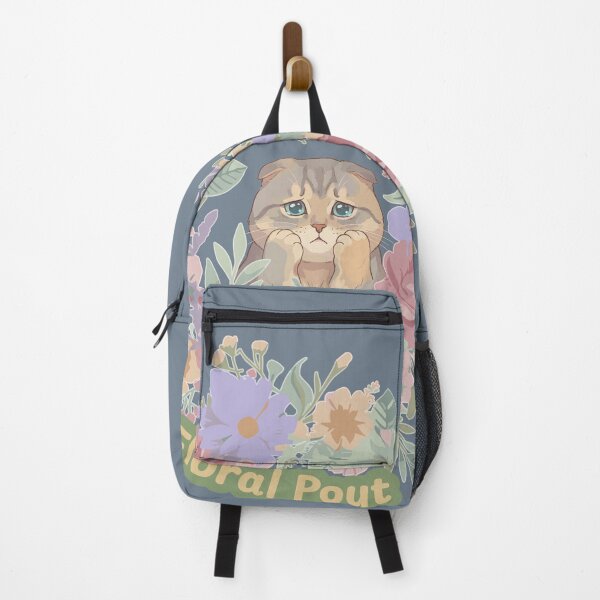 Item preview, Floral Pout - Sad Cat in Pastel Botanical Wreath T-Shirt designed and sold by SNMKC.