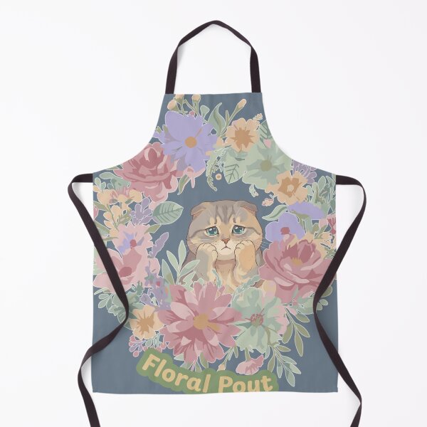 Item preview, Floral Pout - Sad Cat in Pastel Botanical Wreath T-Shirt designed and sold by SNMKC.