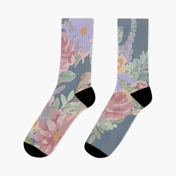 Item preview, Floral Pout - Sad Cat in Pastel Botanical Wreath T-Shirt designed and sold by SNMKC.