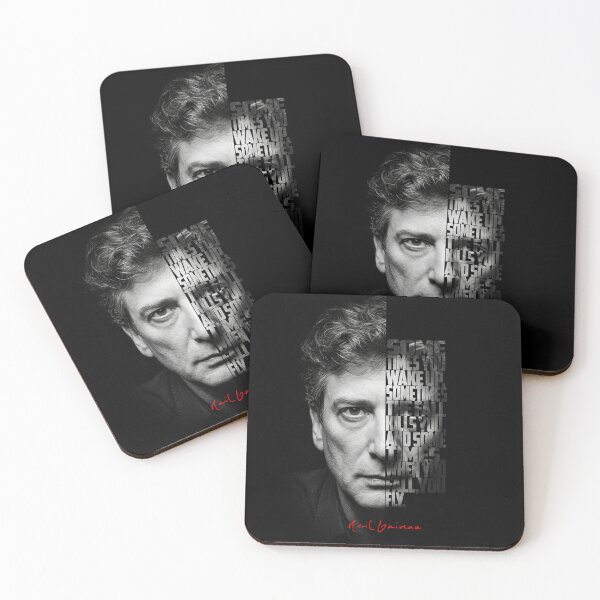 Item preview, Neil Gaiman Split Face Quote Poster designed and sold by Enea Kelo.